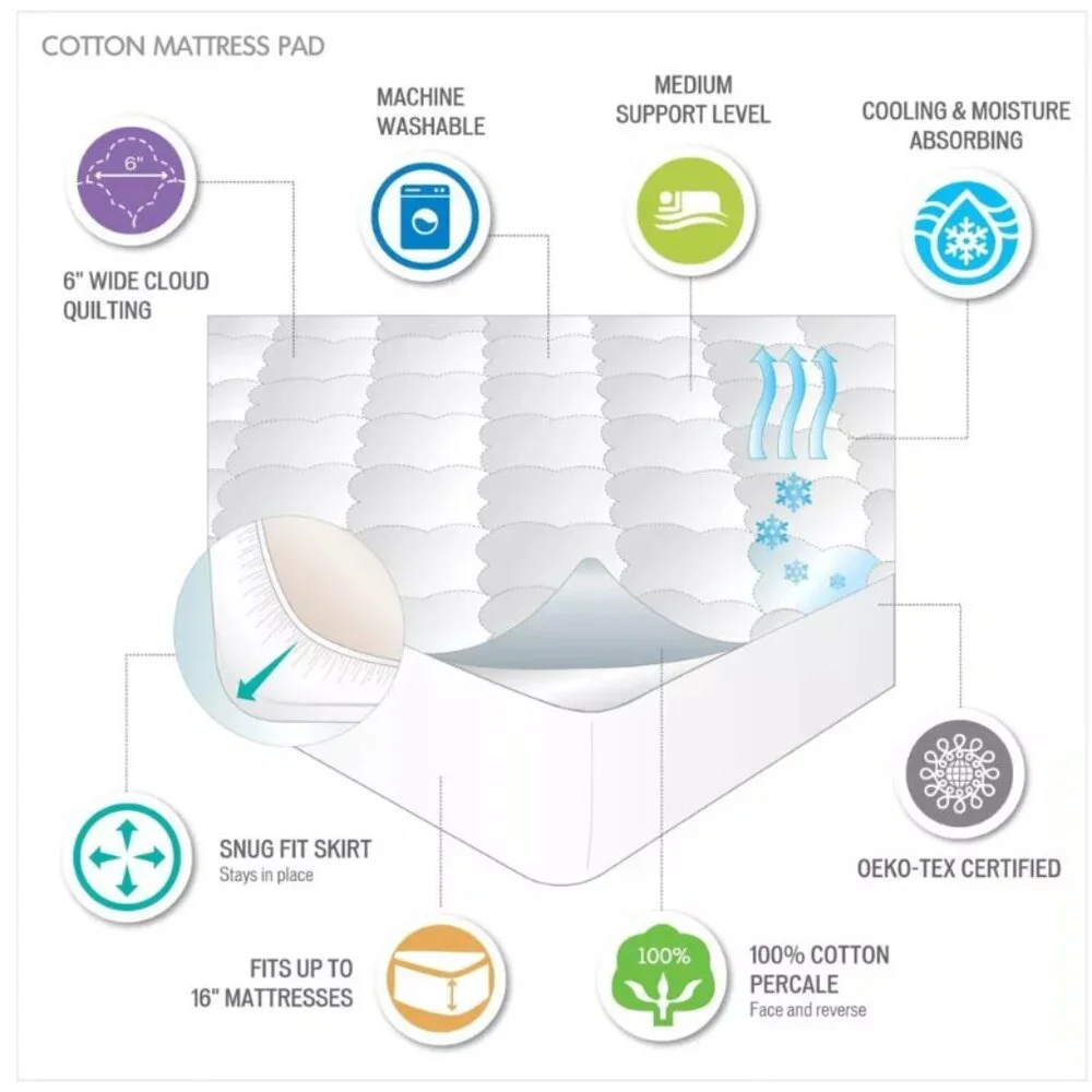 Cotton Twin XL Mattress Pad